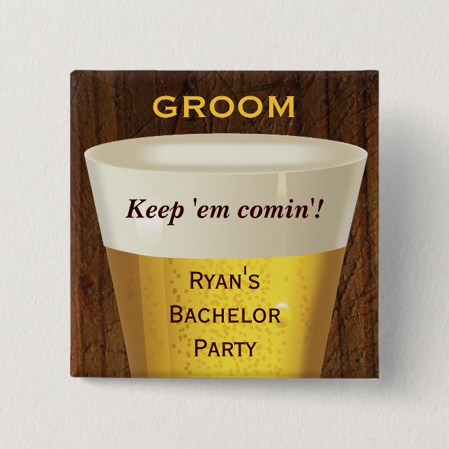 Big Beer Bachelor Button Knapp (Framsida)