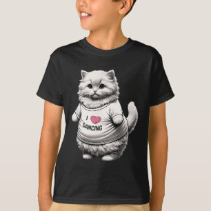 Big Belly Cute Tjock Cat Art Design Tjock Kitten K T Shirt