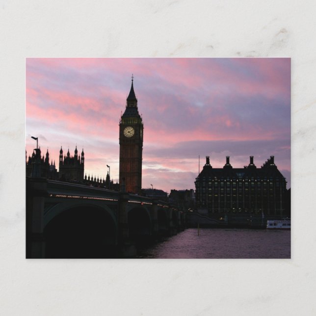 Big Ben at Sunset, London Vykort (Framsida)