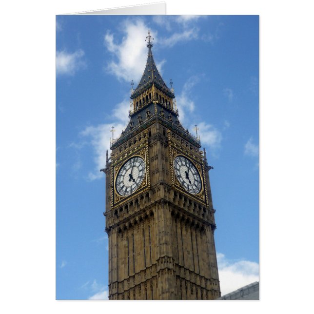 big ben blue hälsningskort (Framsidan)