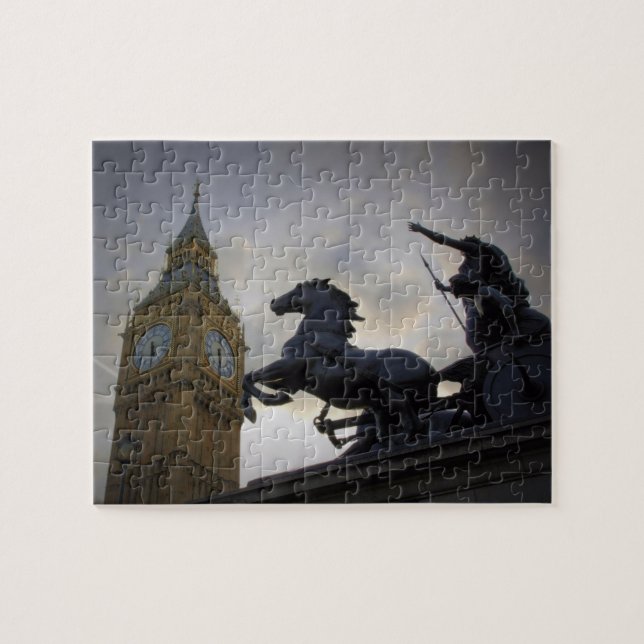 Big Ben - Boadicea Statue - London 8x10 - 110 pc Pussel (Horisontell)