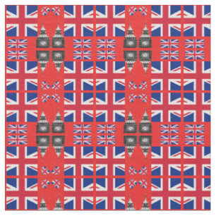 Big Ben, British Flagga Structure trendig Förenad Tyg