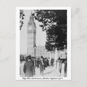 Big Ben Clock & House of Parliament 1901 London Vykort