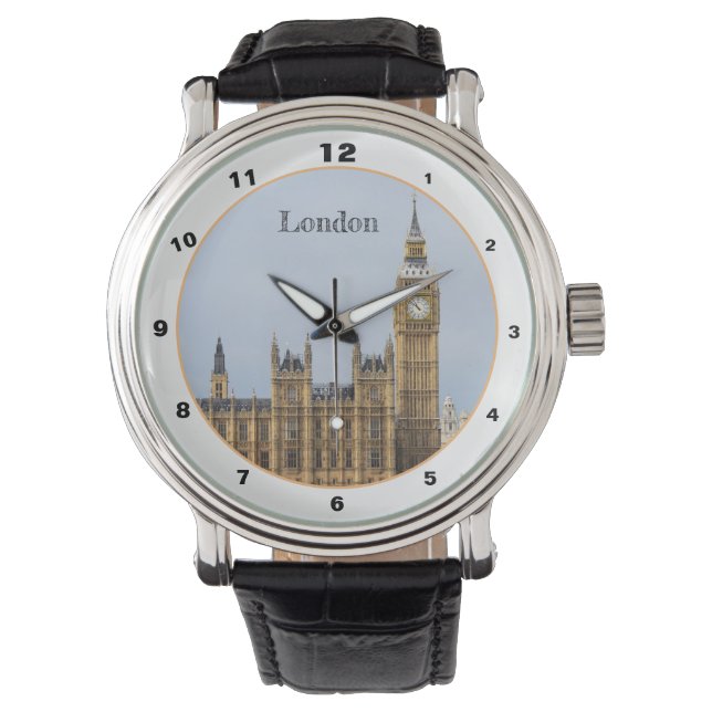 Big Ben Clock & London, Westminster /Parliament UK Armbandsur (Framsida)