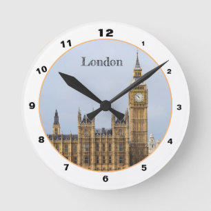 Big Ben Clock & London, Westminster /Parliament UK Rund Klocka