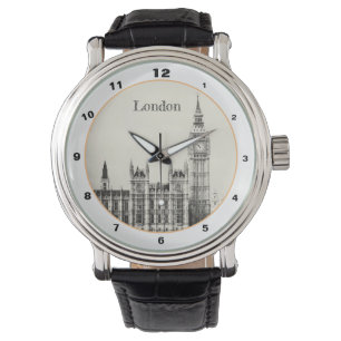 Big Ben Clock & London, Westminster /vintage UK Armbandsur
