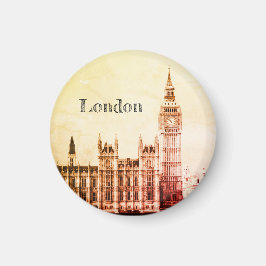 Big Ben Clock & London, Westminster/vintage UK Magnet