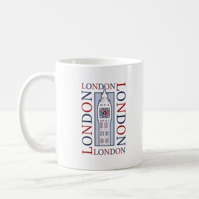 Big Ben Clock Torn British Landmark Design Kaffemugg (Vänster)