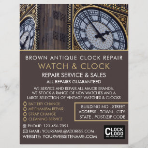 Big Ben Clock Torn, Horologist Advertising Reklamblad