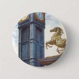 Big Ben Clock Torn i Westminsters palats Knapp