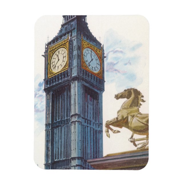 Big Ben Clock Torn i Westminsters palats Magnet (Vertikal)