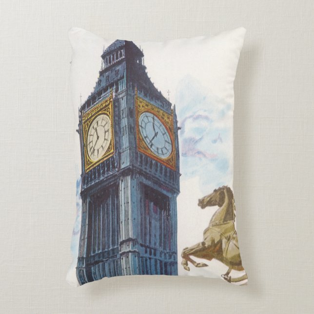 Big Ben Clock Torn i Westminsters palats Prydnadskudde (Framsidan(Vertikal))