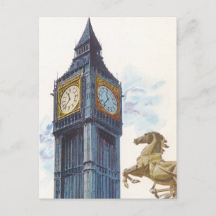 Big Ben Clock Torn i Westminsters palats Vykort