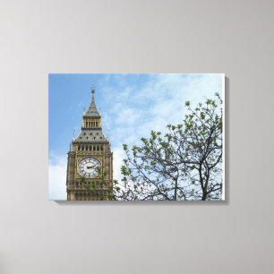 Big Ben Clock Torn London England Canvastryck