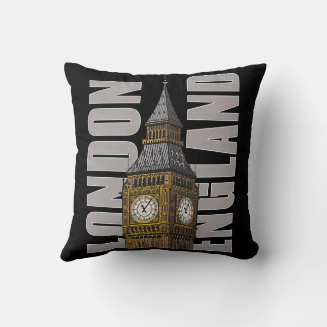 Big Ben Clock Torn London England Förenade kungari Kudde (Baksida)