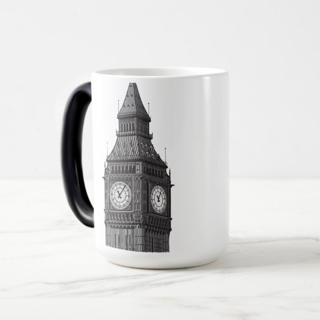 Big Ben Clock Torn London England Magisk Mugg (Framsida vänster)