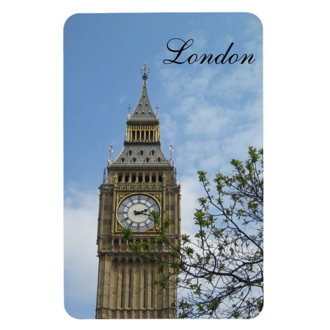 Big Ben Clock Torn London England Magnet (Vertikal)