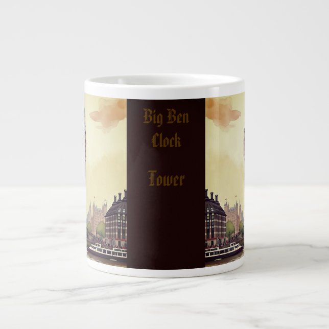 Big Ben Clock Torn, Londons hjärta Jumbo Mugg (Framsidan)