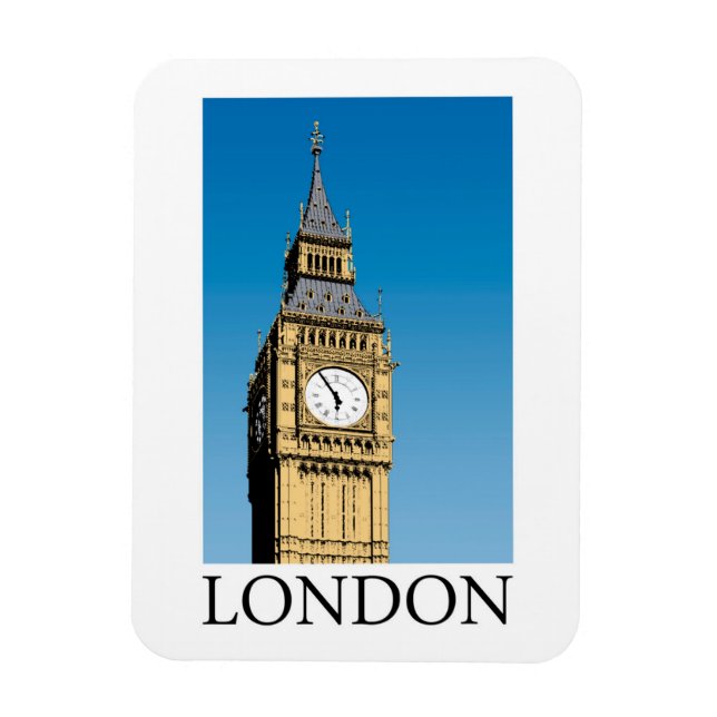 Big Ben Clock Torn Magnet (Vertikal)