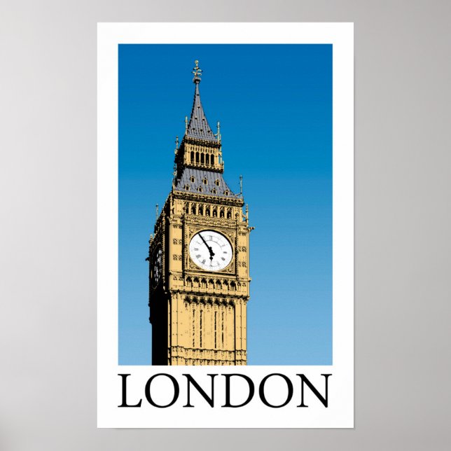 Big Ben Clock Torn Poster (Framsidan)