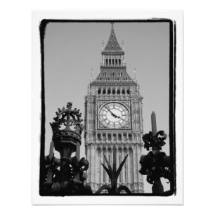 "Big Ben" Clock Torn vid Westminster Palace Fototryck