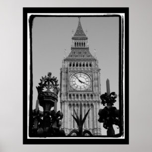 "Big Ben" Clock Torn vid Westminster Palace Poster