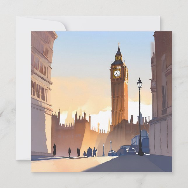 Big Ben Clocktower | London England Card (Framsida)