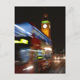 Big Ben - Dubbla Decker Buss - London Postcard Vykort
