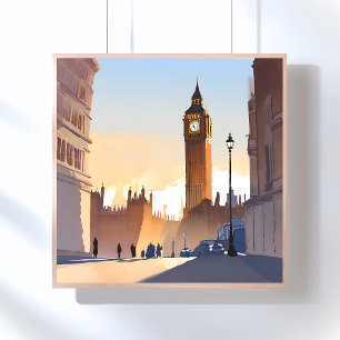 Big Ben Elizabeth Tower London England Storbrita Poster