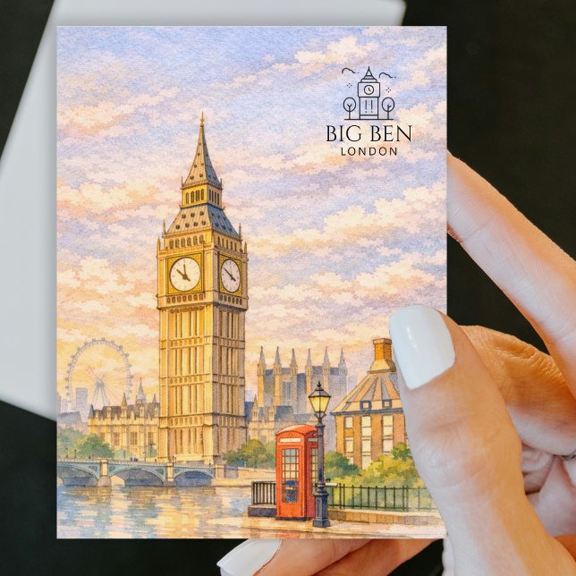 Big Ben - Elizabeth Tower | Populärt Stadens Landm Vykort (Big Ben - Elizabeth Tower | Popolar City Landmark Postcard)