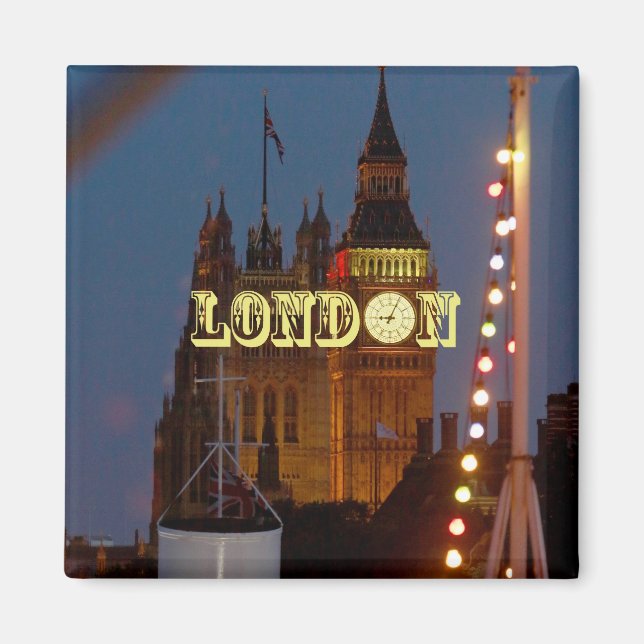 Big Ben Houses från parlamentet London Magnet (Framsidan)