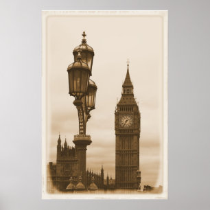 Big Ben i bakgrunden Poster