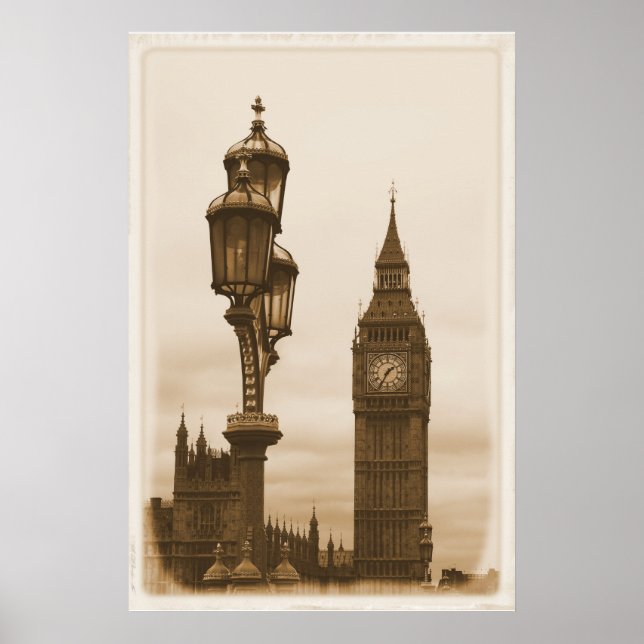 Big Ben i bakgrunden Poster (Framsidan)
