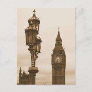 Big Ben i bakgrunden - vykort