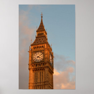 Big Ben i London-lodrät poster utskrift