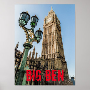 Big Ben i Westminster London-presenten Poster