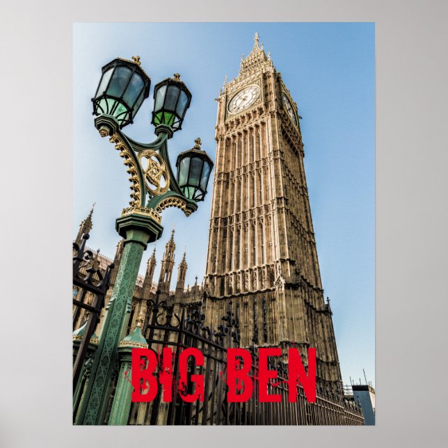 Big Ben i Westminster London-presenten Poster (Framsidan)