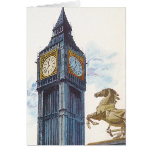 Big Ben-klocktornet vid Palace of Westminster Hälsningskort