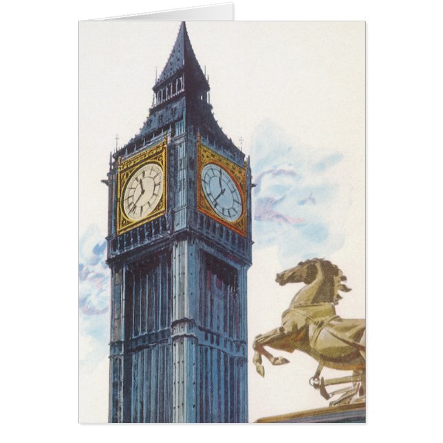 Big Ben-klocktornet vid Palace of Westminster Hälsningskort (Framsidan)