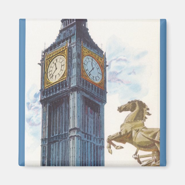 Big Ben-klocktornet vid Palace of Westminster Magnet (Framsidan)