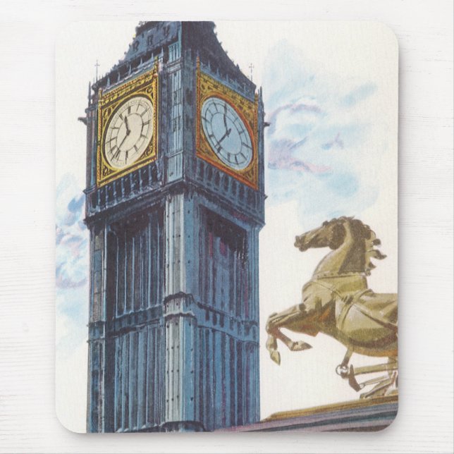 Big Ben-klocktornet vid Palace of Westminster Musmatta (Framsidan)