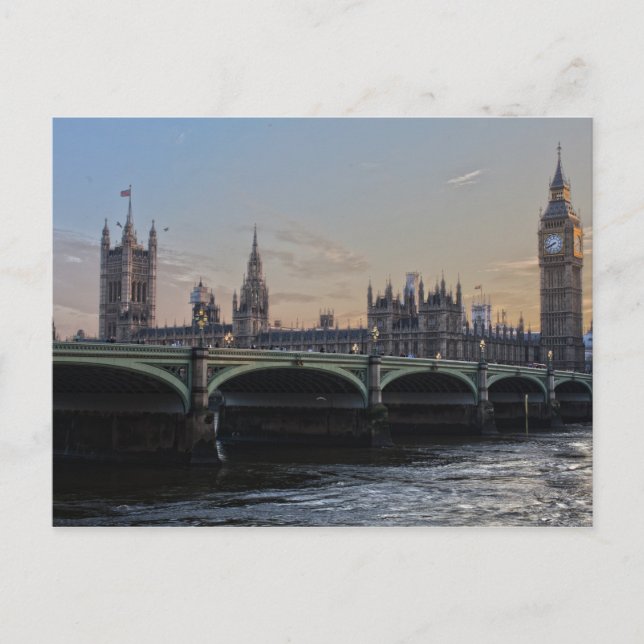Big Ben London Bröllopsduschspel Postkort Vykort (Framsida)