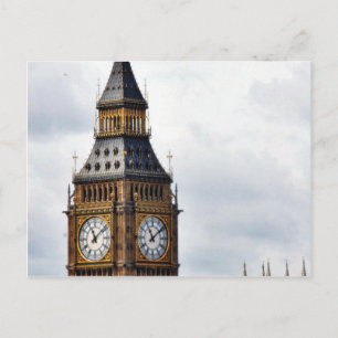 Big Ben London Clock Torn och Westminster Abbey Vykort