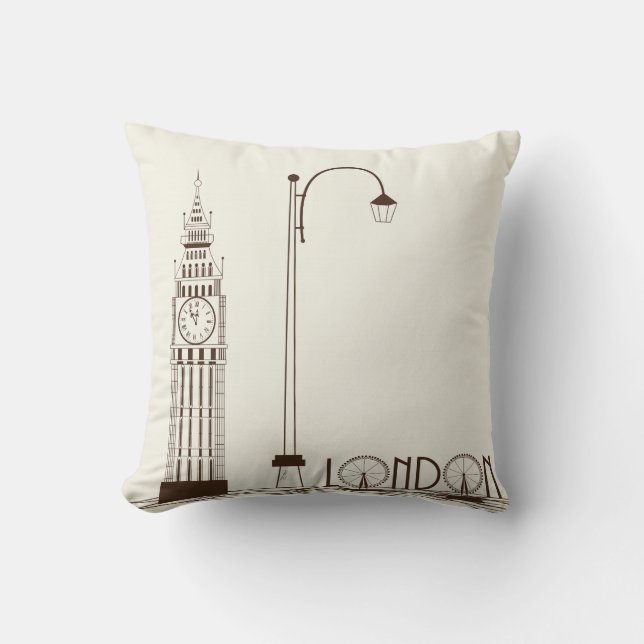 Big Ben London England Decorative Dekorativ kudde (Framsida)