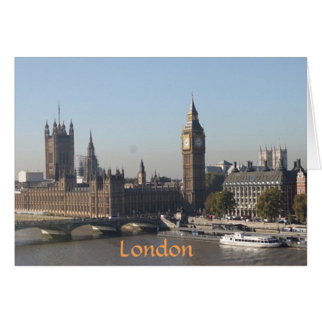 Big Ben, London England OBS Kort (Framsidan Horizontal)