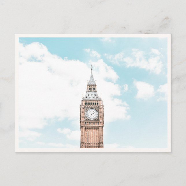 Big Ben London England Parlament Resebild  Vykort (Framsida)