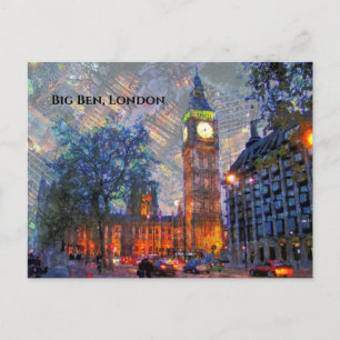 Big Ben, London England Postcard Vykort