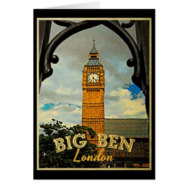 Big Ben London Hälsningskort (Framsidan)