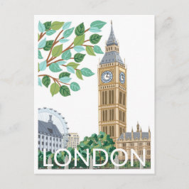 Big Ben London Illustration Vykort