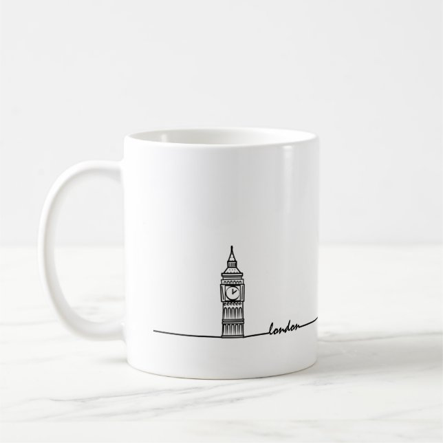 Big Ben London Mugg, Big Ben Mugg, London Gift Kaffemugg (Vänster)